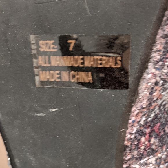 Qupid Women's Glitter/Velvet High 5.5"Heels Size 7 - Picture 11 of 15